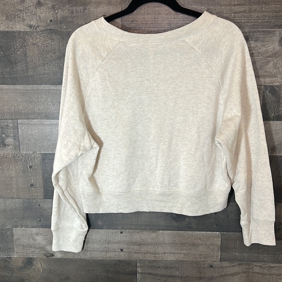 Cream Cropped Sweatshirt With Gold Silver and Bronze Heart from Live Lov… - Picture 3 of 5